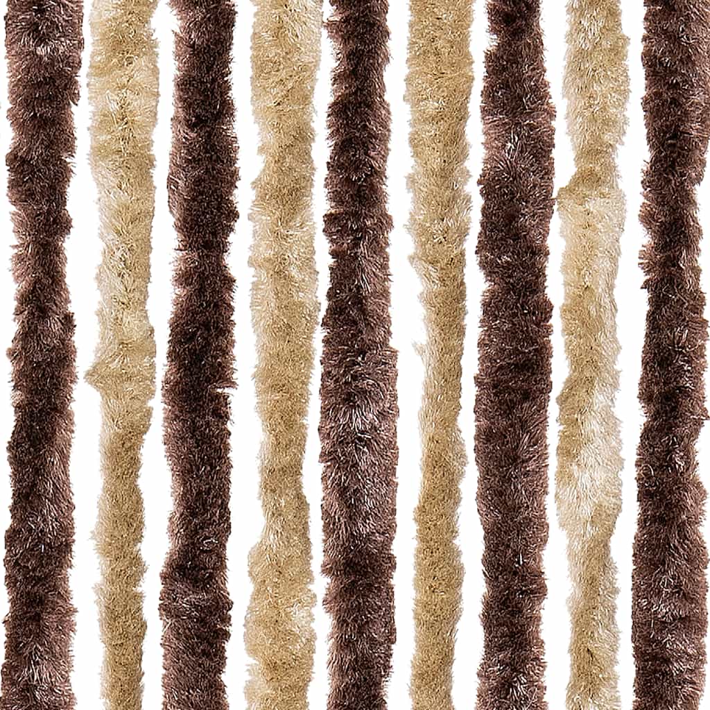 vidaXL Insect Curtain Beige and Light Brown 56x185 cm Chenille