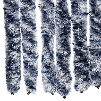 vidaXL Insect Curtain Blue, White and Silver 56x185 cm Chenille