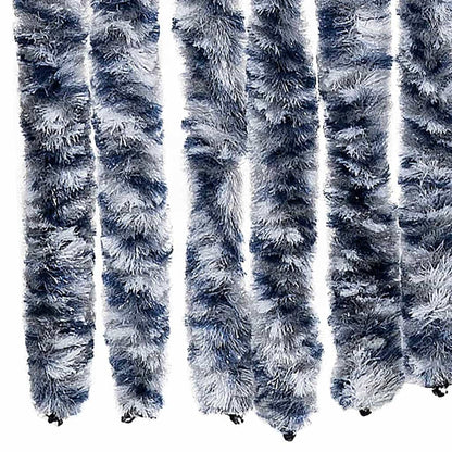 284274 vidaXL Insect Curtain Blue, White and Silver 90x220 cm Chenille