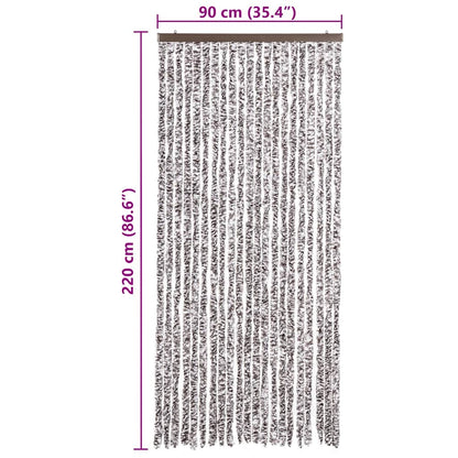 284277 vidaXL Insect Curtain Brown and Beige 90x220 cm Chenille