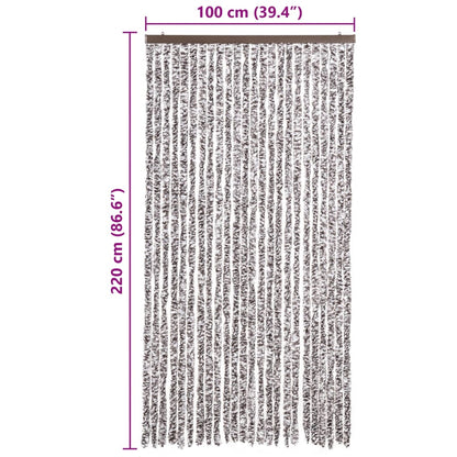 vidaXL Insect Curtain Brown and Beige 100x220 cm Chenille