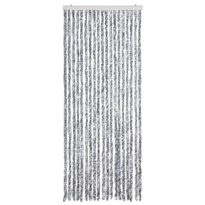 vidaXL Insect Curtain White and Grey 56x185 cm Chenille