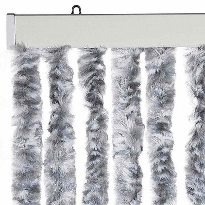 284279 vidaXL Insect Curtain White and Grey 56x185 cm Chenille