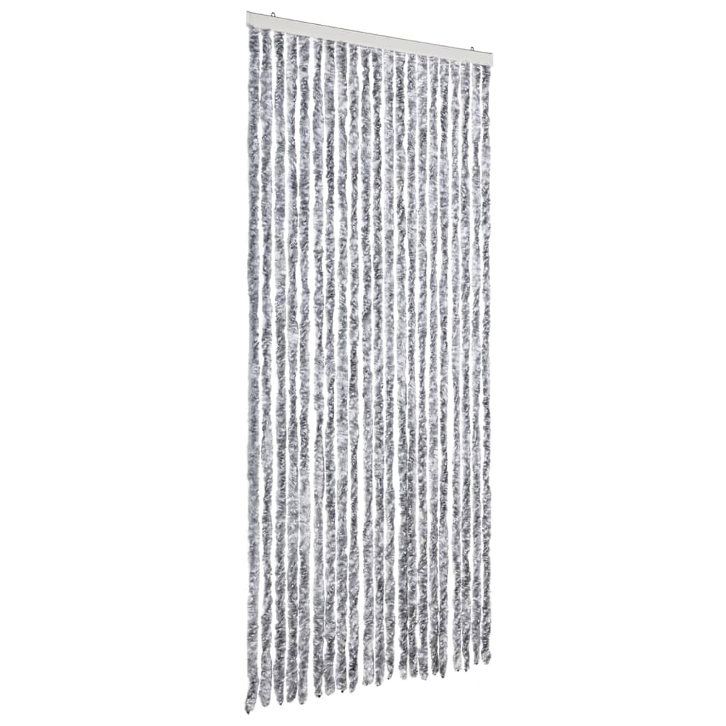 vidaXL Insect Curtain White and Grey 90x220 cm Chenille