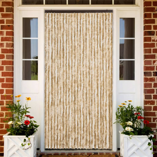 284284 vidaXL Insect Curtain Beige 100x220 cm Chenille