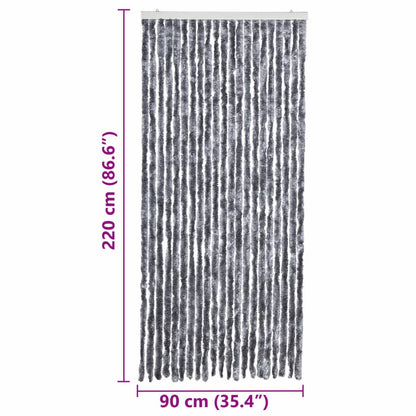 vidaXL Insect Curtain Silver 90x220 cm Chenille