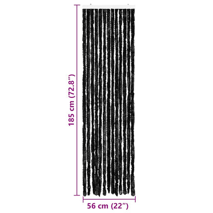 284288 vidaXL Insect Curtain Anthracite 56x185 cm Chenille