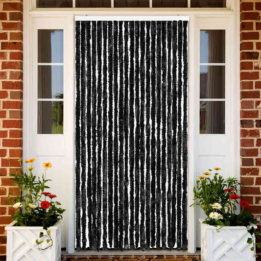 284289 vidaXL Insect Curtain Anthracite 90x220 cm Chenille