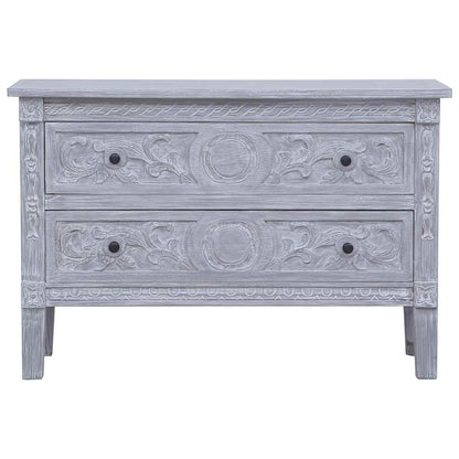 vidaXL Sideboard with 2 Drawers 90x30x60 cm Solid Mahogany Wood