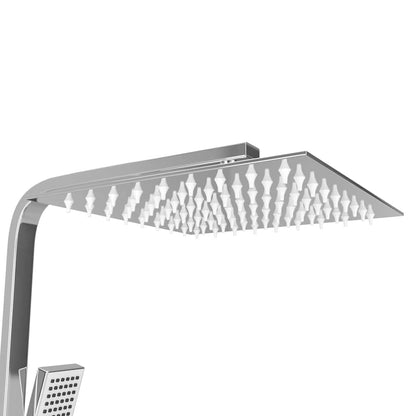 vidaXL Dual Head Shower Set with Thermostat Stainless Steel