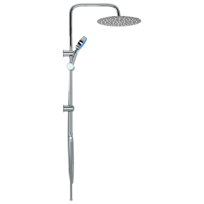 vidaXL Dual Head Shower Set with Hand Shower Stainless Steel