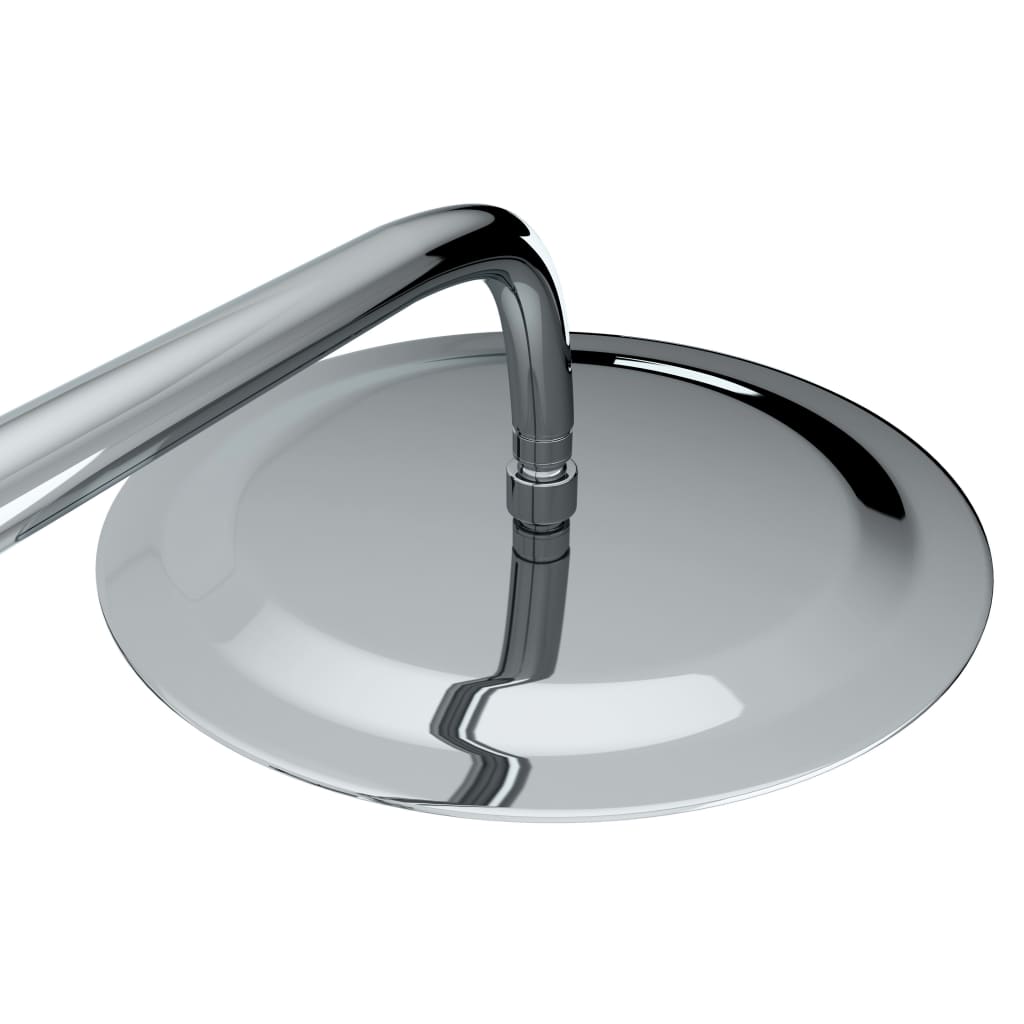 vidaXL Dual Head Shower Set with Hand Shower Stainless Steel