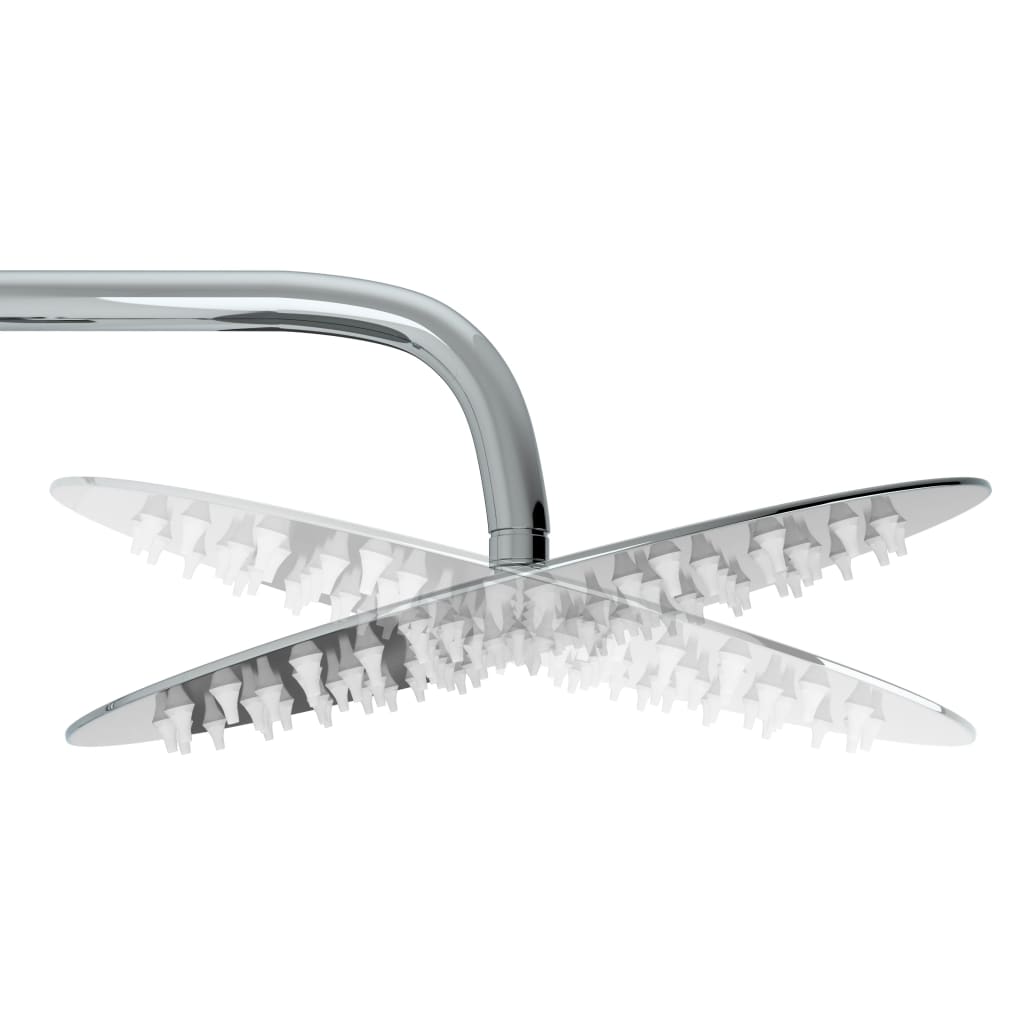 vidaXL Dual Head Shower Set with Hand Shower Stainless Steel