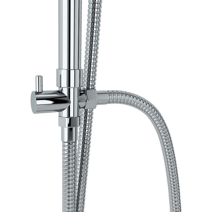 vidaXL Dual Head Shower Set with Hand Shower Stainless Steel