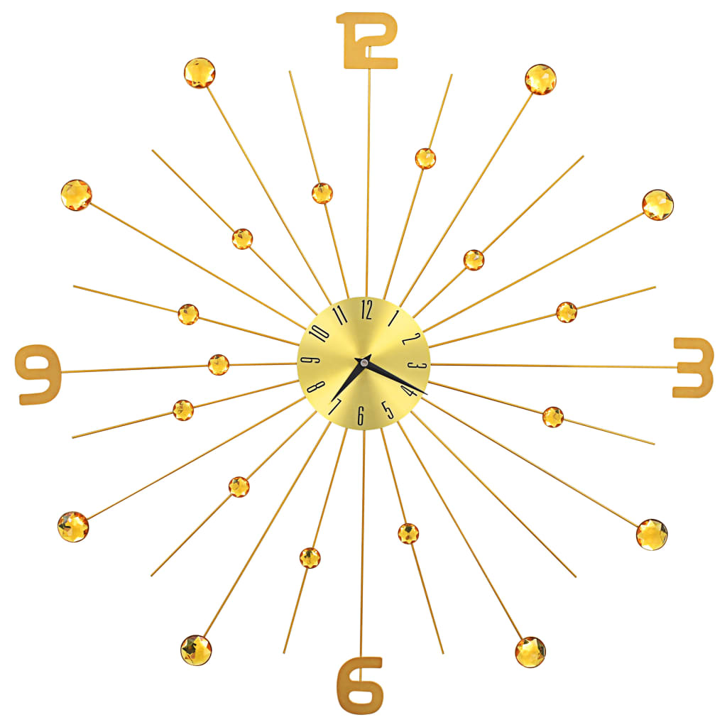 vidaXL Wall Clock Metal 70 cm Golden