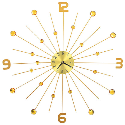 vidaXL Wall Clock Metal 70 cm Golden