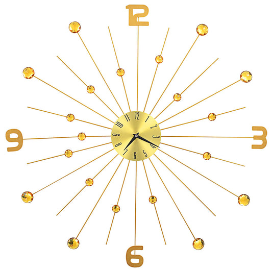 283857 vidaXL Wall Clock Metal 70 cm Golden