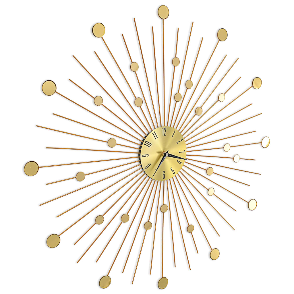 vidaXL Wall Clock Metal 70 cm Golden