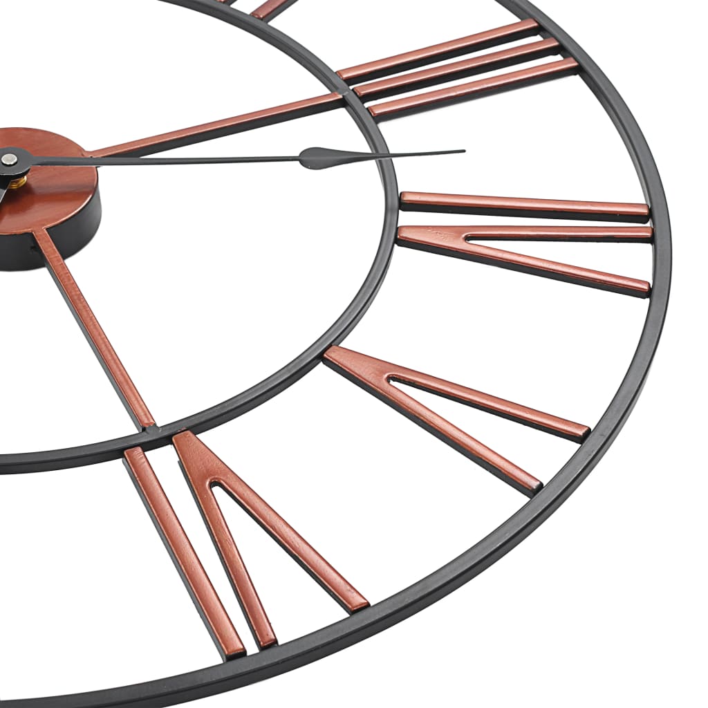 vidaXL Wall Clock Metal 58 cm Red