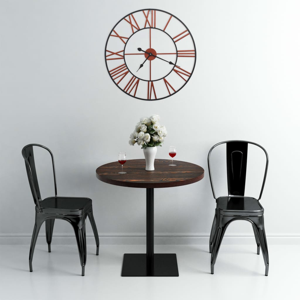 vidaXL Wall Clock Metal 58 cm Red