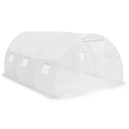 vidaXL Greenhouse | White | PE mesh fabric, galvanised steel | 13.5m²