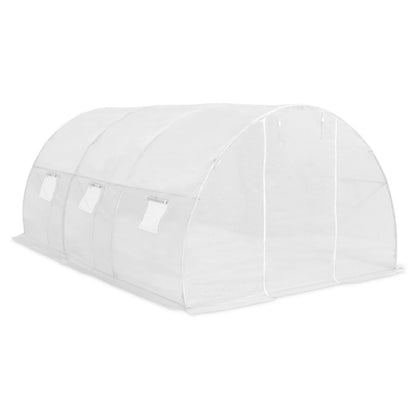 vidaXL Greenhouse | White | PE mesh fabric, galvanised steel | 13.5m²