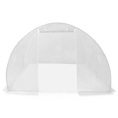 vidaXL Greenhouse | White | PE mesh fabric, galvanised steel | 13.5m²