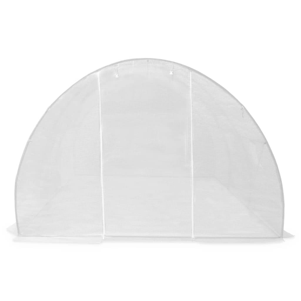 vidaXL Greenhouse | White | PE mesh fabric, galvanised steel | 13.5m²