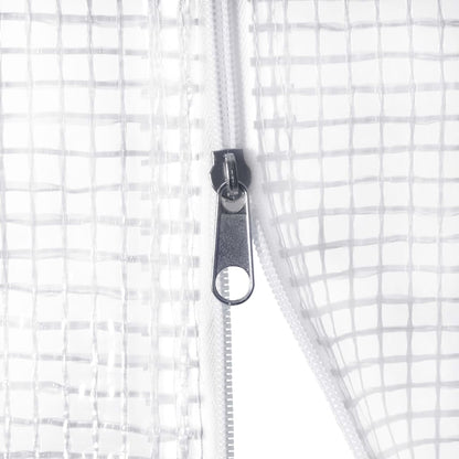 vidaXL Greenhouse | White | PE mesh fabric, galvanised steel | 13.5m²