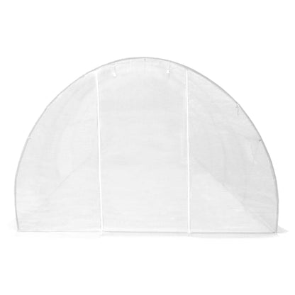 vidaXL Greenhouse | White | Polyethylene mesh fabric and galvanised steel