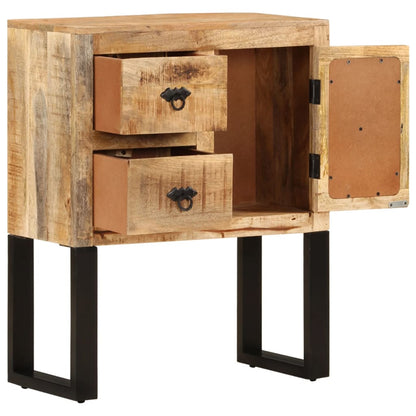 vidaXL Sideboard | Natural | Solid Mango Wood and Galvanised Steel | Medium