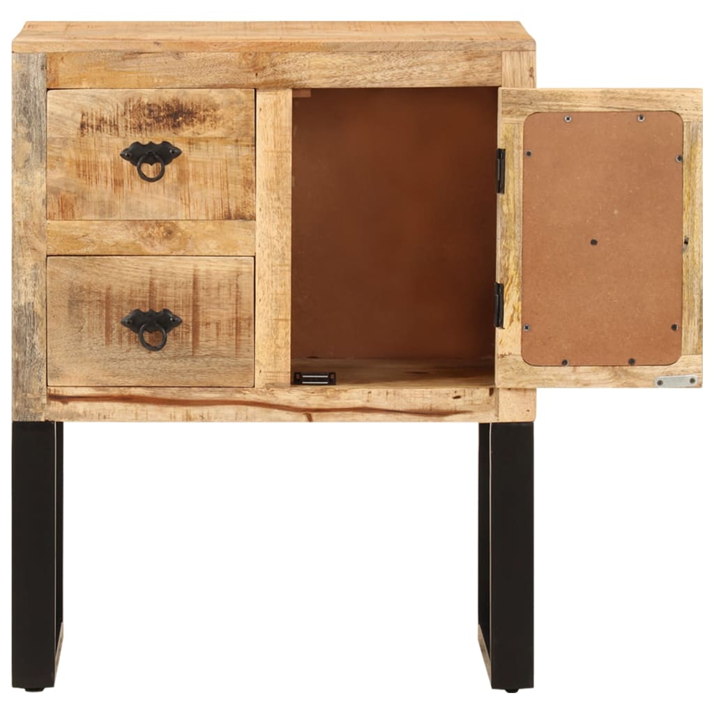 vidaXL Sideboard | Natural | Solid Mango Wood and Galvanised Steel | Medium