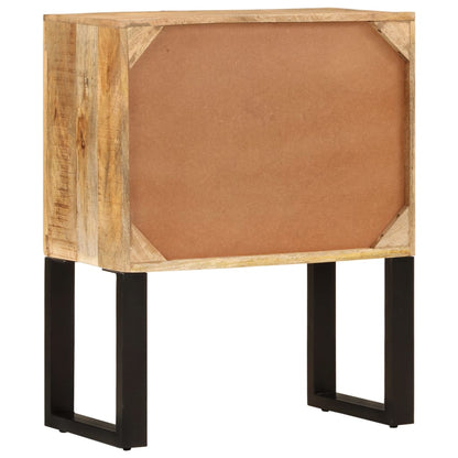 vidaXL Sideboard | Natural | Solid Mango Wood and Galvanised Steel | Medium
