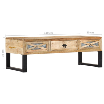 vidaXL Coffee Table 110x50x38 cm Solid Mango Wood