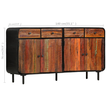 vidaXL Sideboard Solid Reclaimed Wood 140x35x76 cm