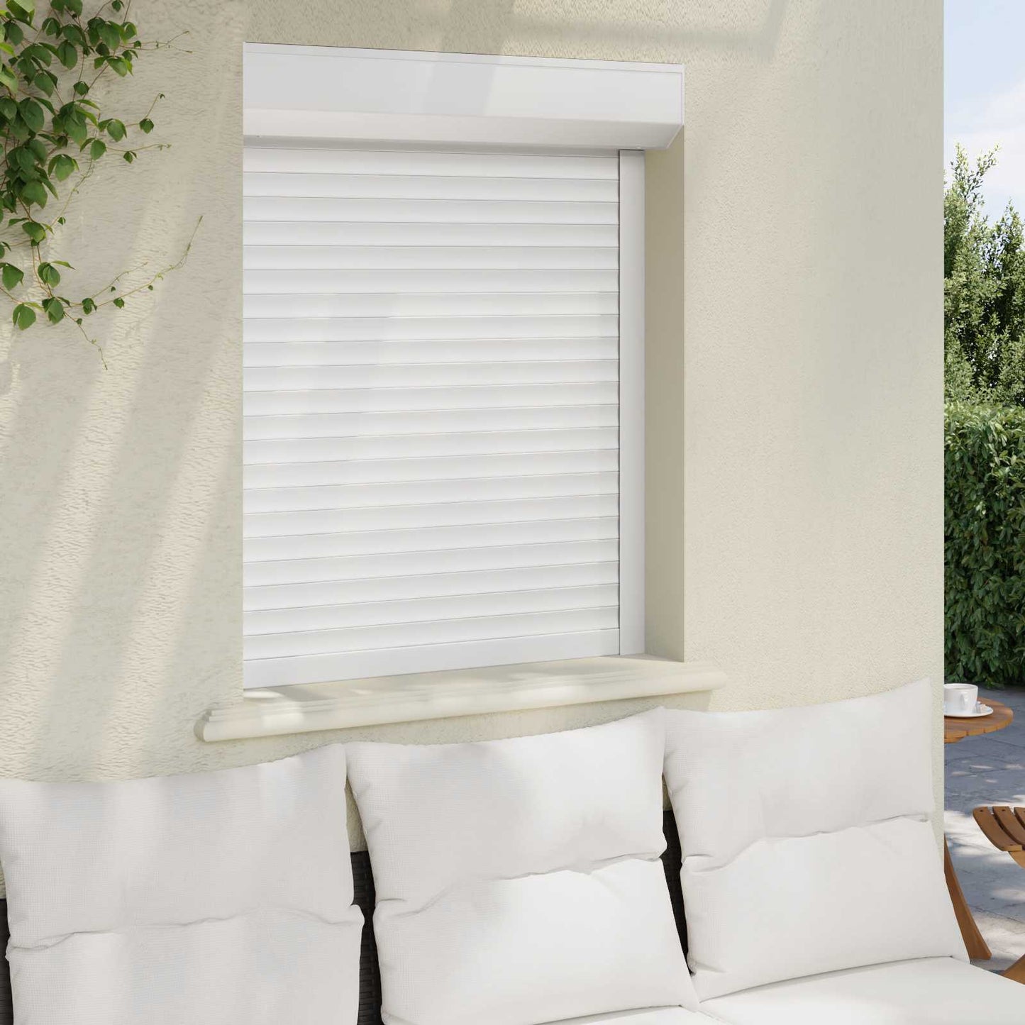 vidaXL Roller Shutter White 80 x 100 cm Aluminium and Polyurethane
