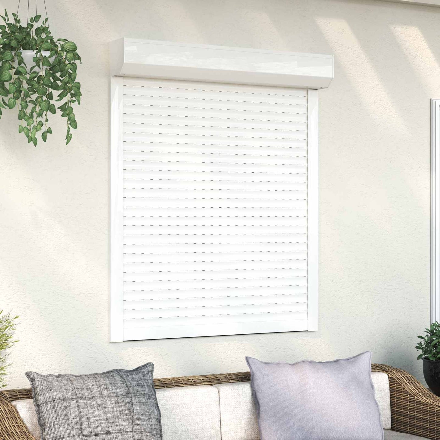 vidaXL Roller Shutter White 100 x 130 cm Aluminium and Polyurethane