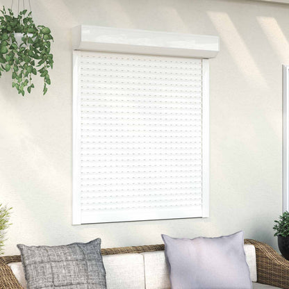vidaXL Roller Shutter White 100 x 130 cm Aluminium and Polyurethane