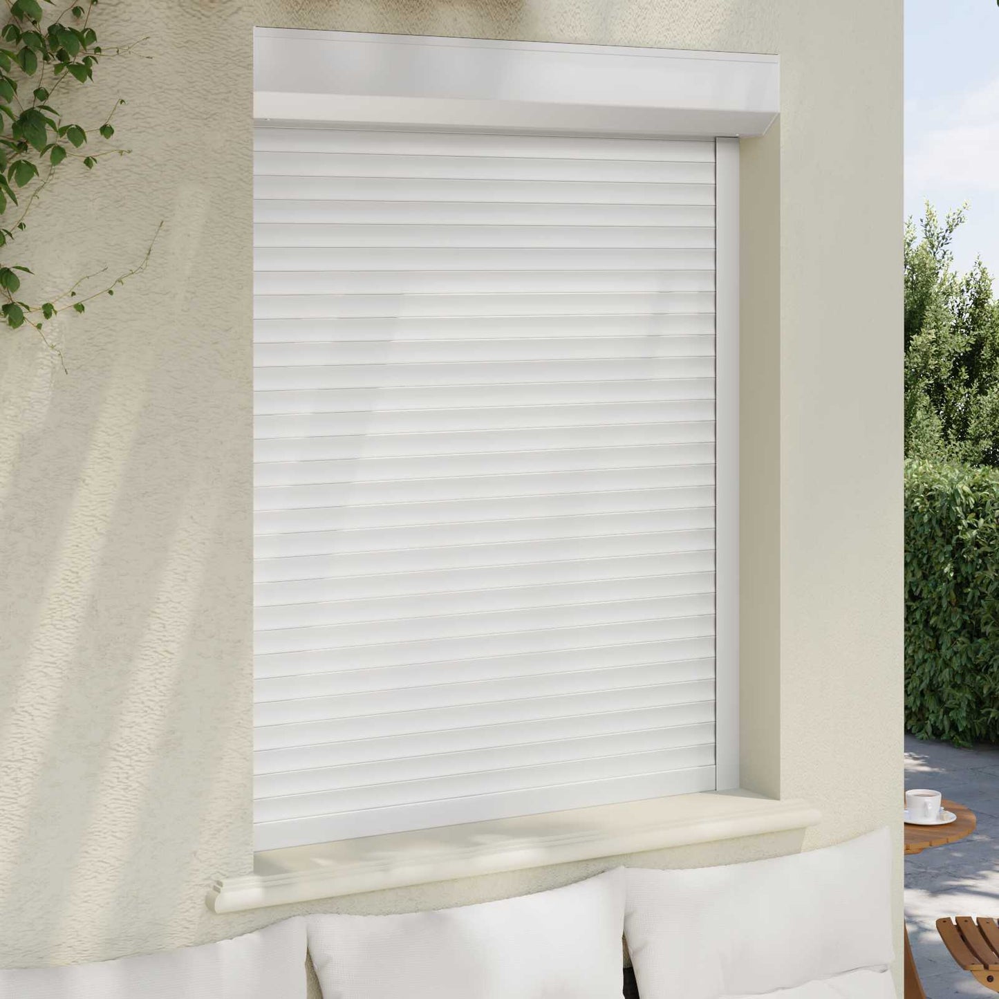 vidaXL Roller Shutter White 100 x 130 cm Aluminium and Polyurethane