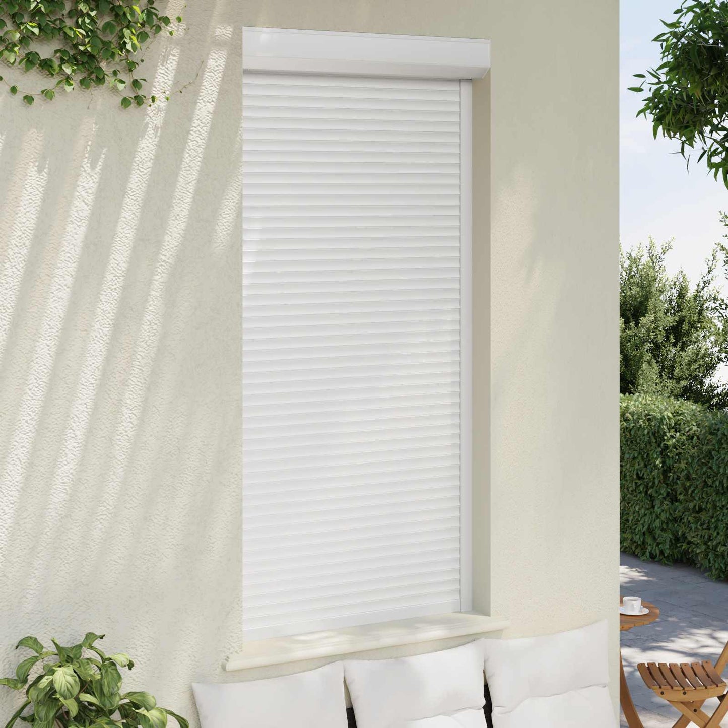 vidaXL Roller Shutter White 100 x 210 cm Aluminium and Polyurethane