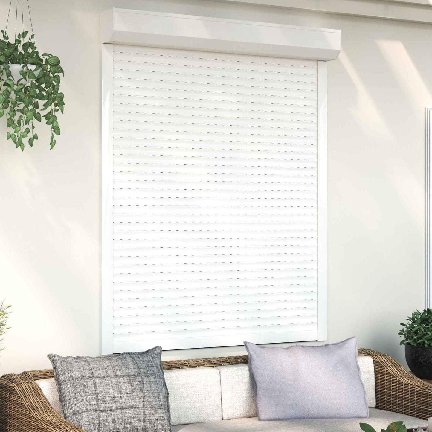 vidaXL Roller Shutter White 120 x 150 cm Aluminium and Polyurethane