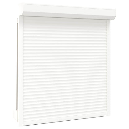 vidaXL Roller Shutter White 130 x 140 cm Aluminium and Polyurethane