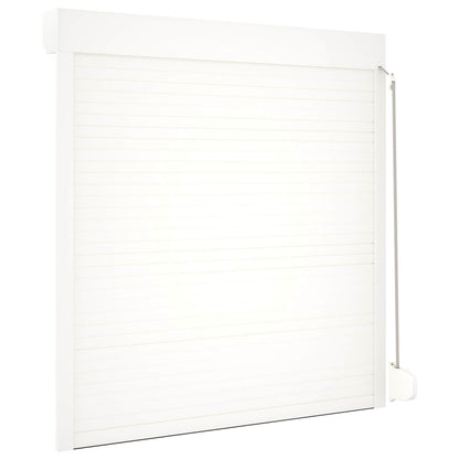 vidaXL Roller Shutter White 130 x 140 cm Aluminium and Polyurethane