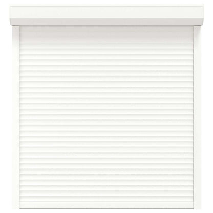 vidaXL Roller Shutter White 130 x 140 cm Aluminium and Polyurethane