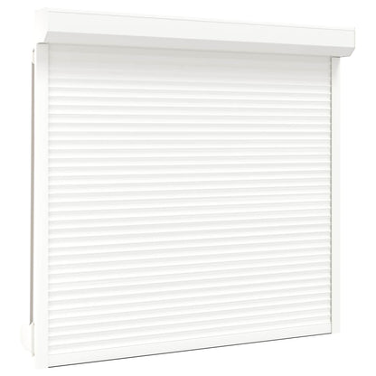 vidaXL Roller Shutter White 160 x 150 cm Aluminium and Polyurethane