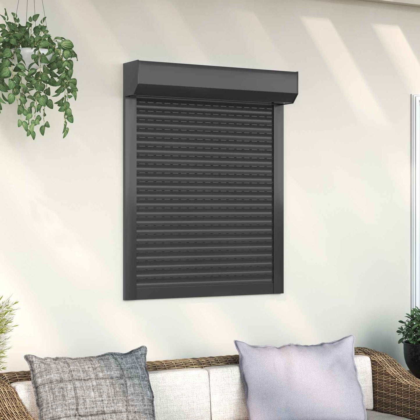 vidaXL Roller Shutter Manual Anthracite 80 x 100 cm