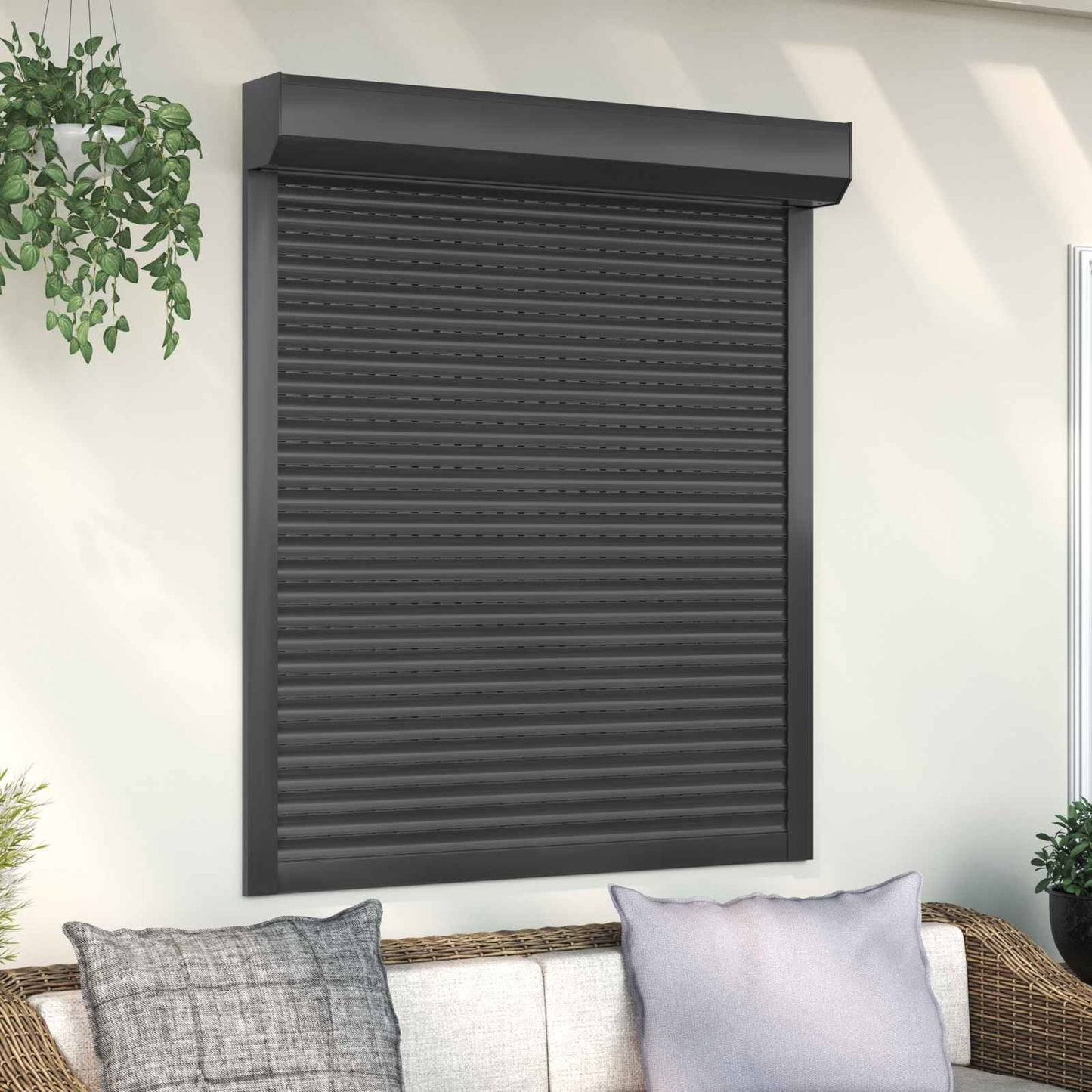 vidaXL Roller Shutter Manual Anthracite 110 x 130 cm
