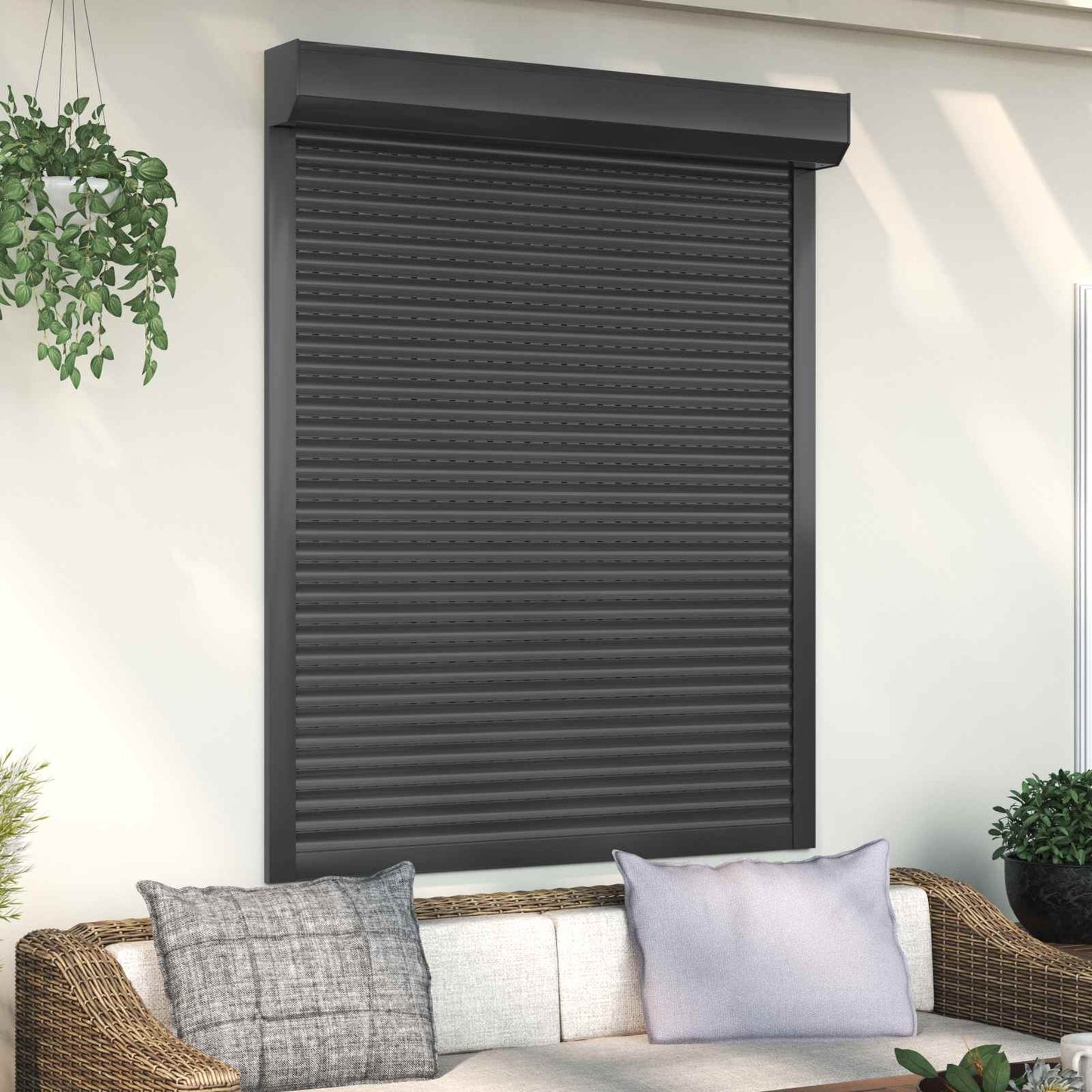 vidaXL Roller Shutter Manual Anthracite 120 x 150 cm