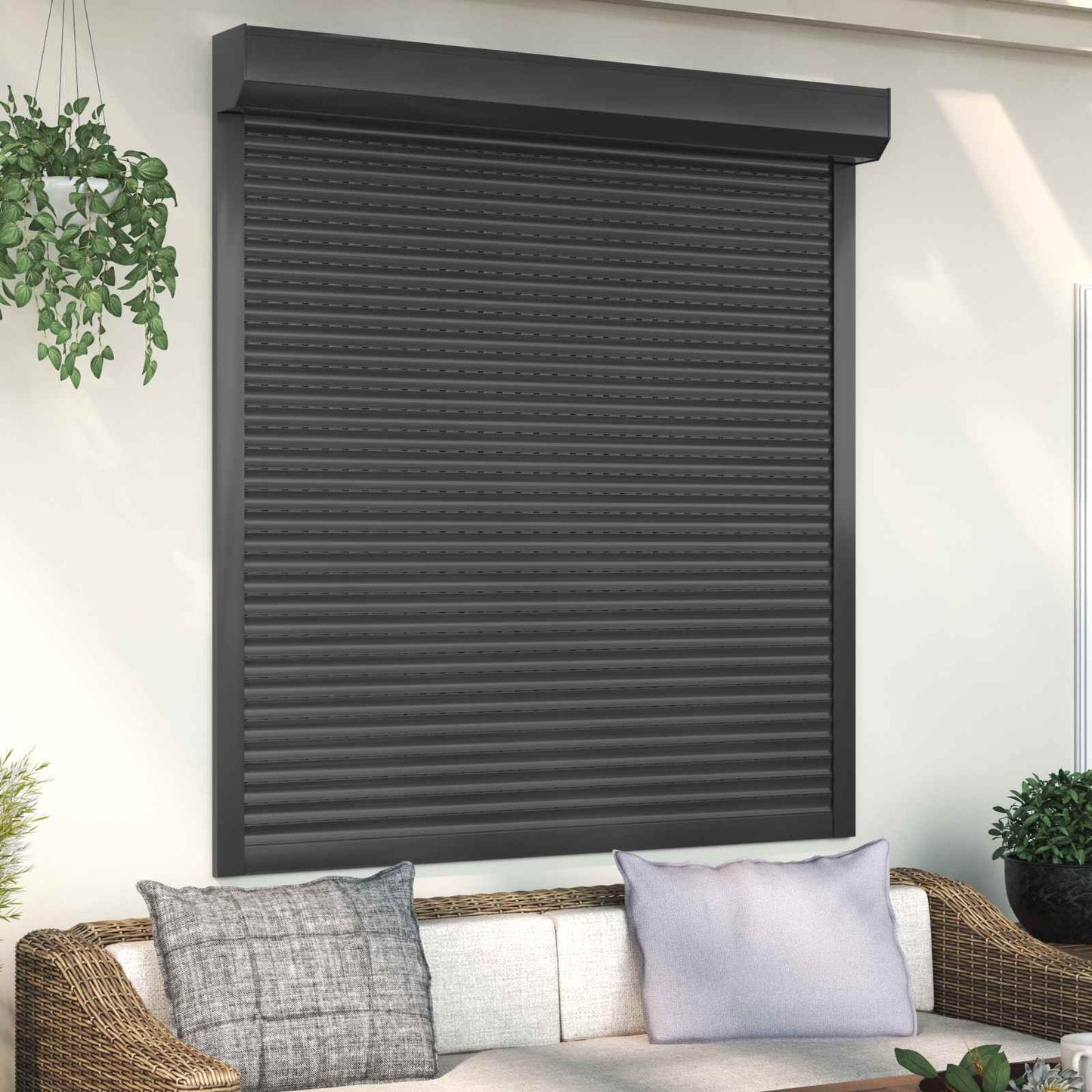 vidaXL Roller Shutter Manual Anthracite 140 x 150 cm