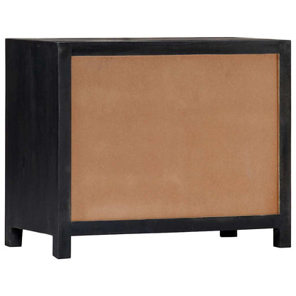 282724 vidaXL Hand Carved Side Cabinet Grey 75x35x60 cm Solid Mango Wood